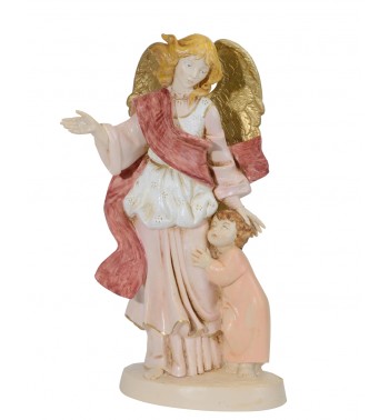 Anioł Stróż z dziewczynką (880R) imitacja porcelany wys. 31 cm