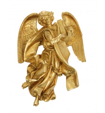 Aniołek z lirą (468) złoto płatkowe wys. 17 cm