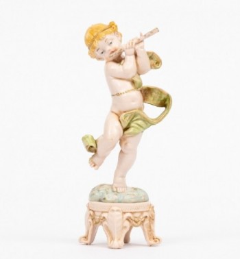 Aniołek z fletem (61) imitacja porcelany  wys. 16 cm