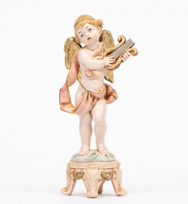 Aniołek z lirą (62) imitacja porcelany wys. 16 cm