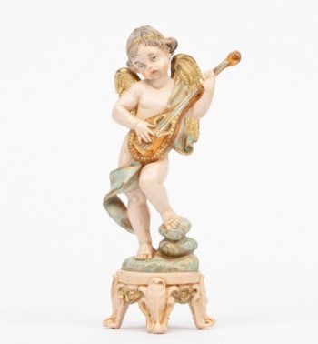 Aniołek z mandoliną (64) imitacja porcelany wys. 16 cm