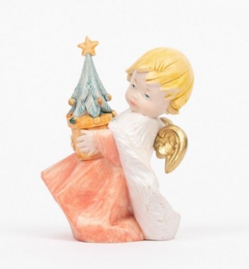 Aniołek z choinką (142) imitacja porcelany wys. 10,5 cm
