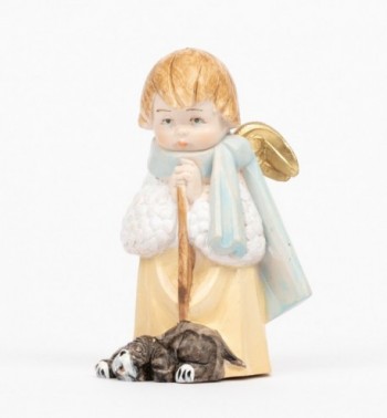 Aniołek z psem (144) imitacja porcelany wys. 10,5 cm