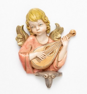Aniołek z mandoliną (168) imitacja porcelany wys. 20 cm