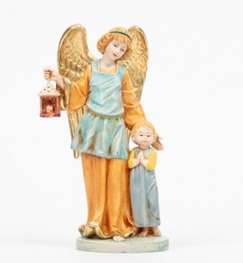 Anioł Stróż z chłopczykiem (174C) imitacja porcelany wys. 17 cm