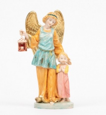 Anioł Stróż z dziewczynką (174R) imitacja porcelany wys. 17 cm