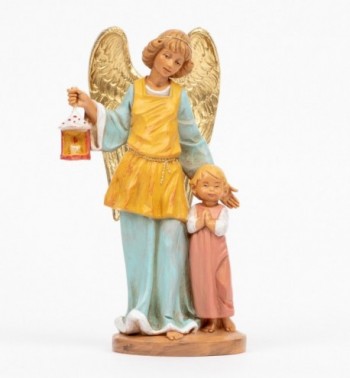 Anioł Stróż z dziewczynką (174R) wys. 17 cm