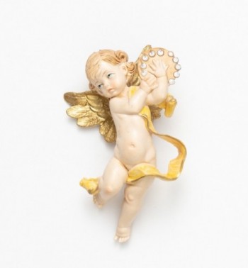 Aniołek z bębenkiem (266) imitacja porcelany wys. 11 cm
