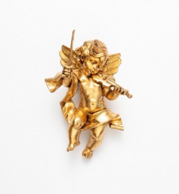 Aniołek ze skrzypcami (366) złoto płatkowe wys. 22 cm