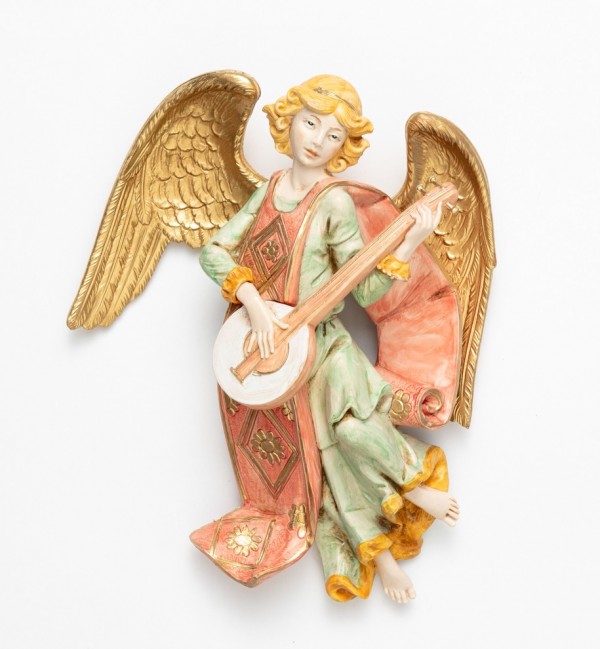Aniołek z mandoliną (367) imitacja porcelany wys. 21 cm