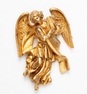 Aniołek z lirą (368) złoto płatkowe wys. 21 cm