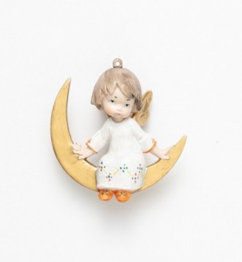 Aniołek siedzący na księżycu (388) imitacja porcelany wys. 12 cm