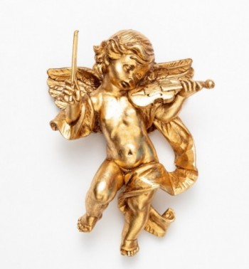 Aniołek ze skrzypcami (466) złoto płatkowe wys. 27 cm