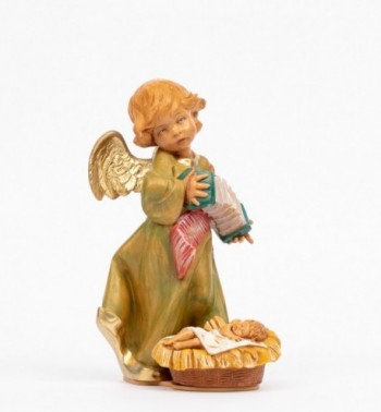 Aniołek z Dzieciątkiem i harmonią (564B) wys. 20,5 cm