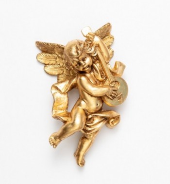 Aniołek z bandżo (565) złoto płatkowe wys. 17 cm