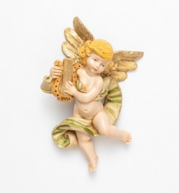 Aniołek z lirą (568) imitacja porcelany wys. 17 cm