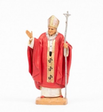 Papież Jan Paweł II (648) czerwona sutanna wys. 13 cm