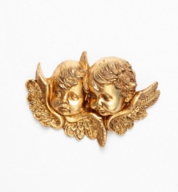 Głowy aniołków (877) złoto płatkowe 12x17 cm