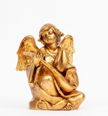 Aniołek z mandoliną (957) złoto płatkowe wys. 21 cm