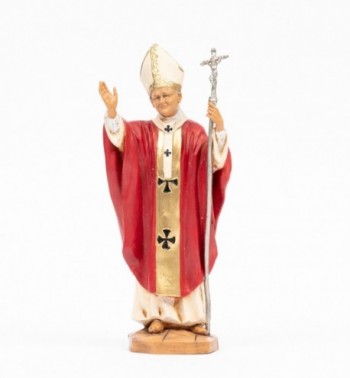 Papież Jan Paweł II (1117) czerwona sutanna wys. 23 cm