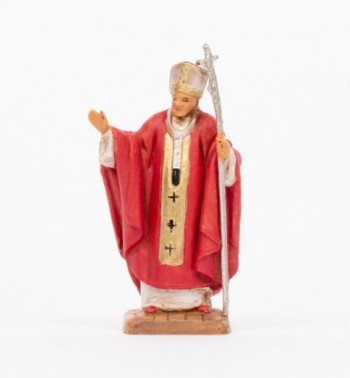 Papież Jan Paweł  II (1216) czerwona sutanna wys. 7 cm