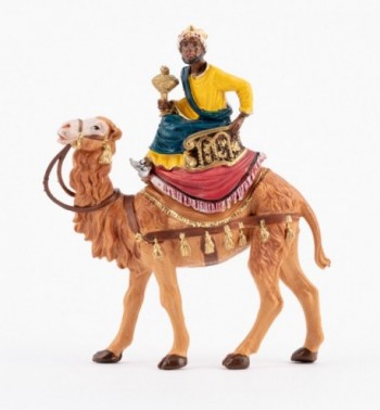 Król na wielbłądzie (9) do szopki w tradycyjnym kolorze wys. 10 cm