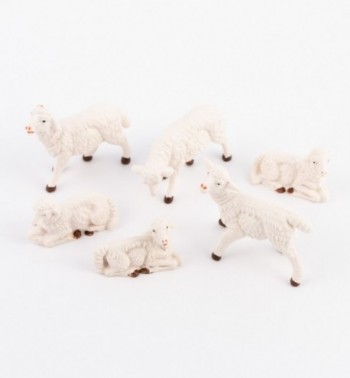 Owieczki do szopki w tradycyjnym kolorze wys. 10 cm
