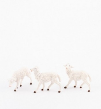 Owieczki do szopki w tradycyjnym kolorze wys. 19 cm