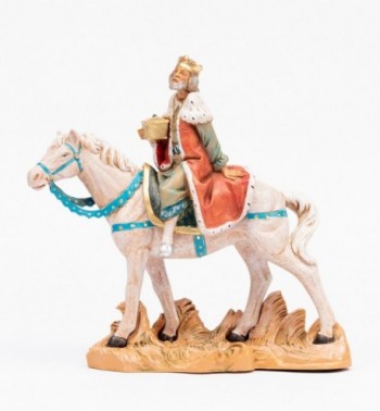 Król na koniu do szopki wys. 19 cm