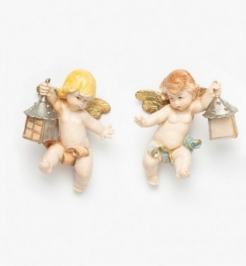 Aniołki z latarkami (196-7) imitacja porcelany wys. 7 cm