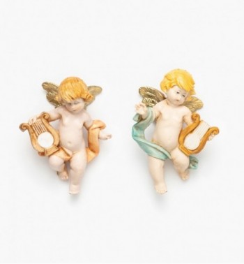 Aniołki z lirą (996-7) imitacja porcelany wys. 7 cm