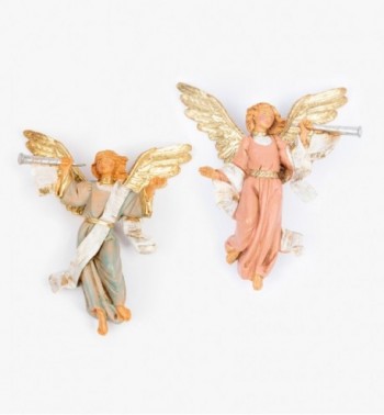 Trąbiące aniołki (15D-15S) do szopki wys. 12 cm