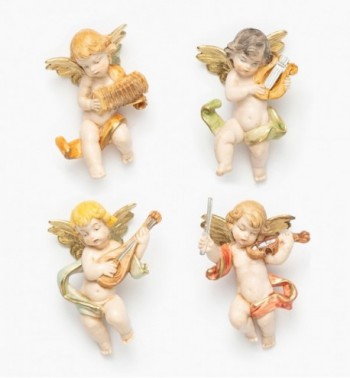Muzykujące aniołki (3/6) imitacja porcelany wys. 6 cm