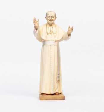 Papież Jan Paweł II z piuską z żywicy wys. 46 cm
