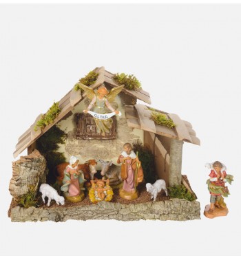 Stajnie nr 254/L z 9 elementami do szopki wys. 12 cm