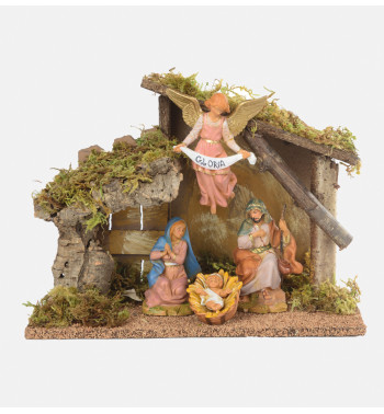Stajnie nr 255/L z 4 elementami do szopki wys. 12 cm