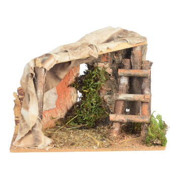 Drewniany domek dla jelenia nr 1842 wys. 12 cm